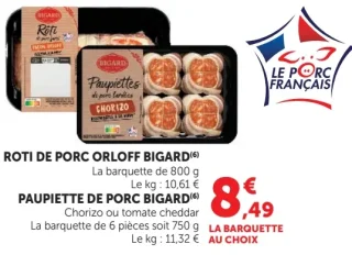 Rôti de porc Orloff ou Paupiette de porc Bigard