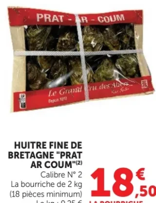 HUITRE FINE DE BRETAGNE "PRAT AR COUM"