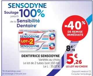 Dentifrice Sensodyne Soulage 100%