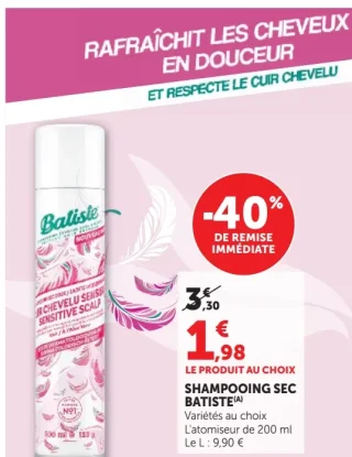Shampooing sec Batiste