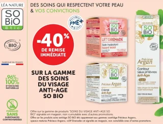 Gamme de soins du visage anti-âge SO BiO étic