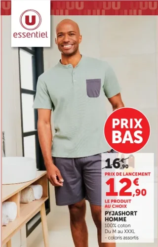 PYJASHORT HOMME U essentiel