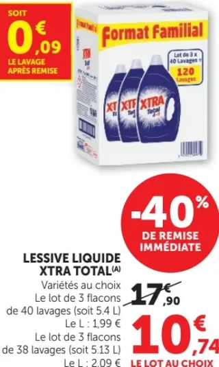 Lessive liquide Xtra Total