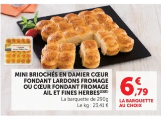 Mini Briochés En Damier Cœur Fondant Lardons Fromage ou Cœur Fondant Fromage Ail et Fines Herbes Sapresti