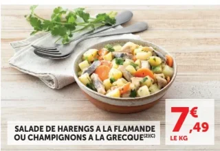 SALADE DE HARENGS A LA FLAMANDE OU CHAMPIGNONS A LA GRECQUE