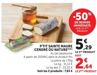 P'tit Sainte Maure Cendré ou Nature