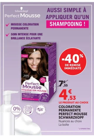Coloration Permanente Perfect Mousse Schwarzkopf