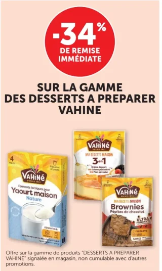 Sur la gamme des desserts à préparer Vahiné