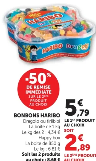 BONBONS HARIBO Dragolo ou tirlibibi