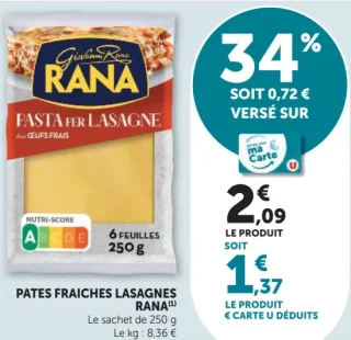 Pates fraiches Lasagnes Giovanni Rana