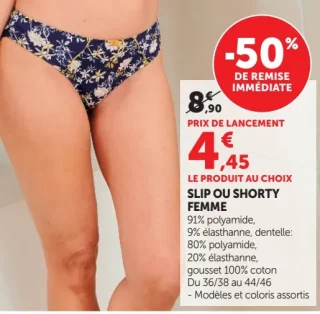 Slip ou shorty femme