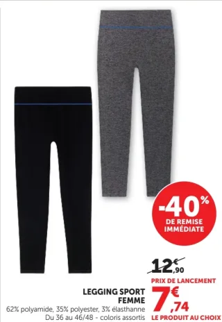 U Collection Legging Sport Femme