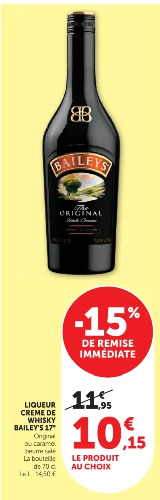 Liqueur Crème de Whisky Bailey's 17°