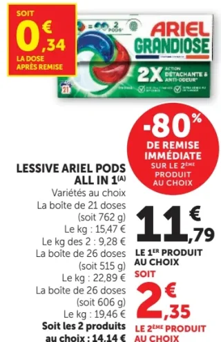 Lessive Ariel Pods All in 1