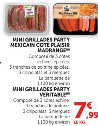 Mini grillades party mexicain côte plaisir Madrange ou mini grillades party véritable