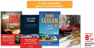 Sélection de livres de poche (Shari Lapena, Olivier Norek, Jenny Colgan, Françoise Bourdin)