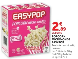 Popcorn micro-ondes Easypop