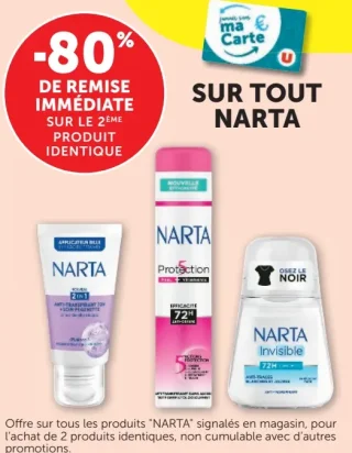 Gamme déodorants Narta