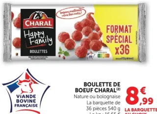 Boulette de boeuf Charal Happy Family x36