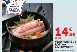 Veau Filière U : Rôti ** à mijoter