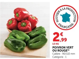 Poivron vert ou rouge