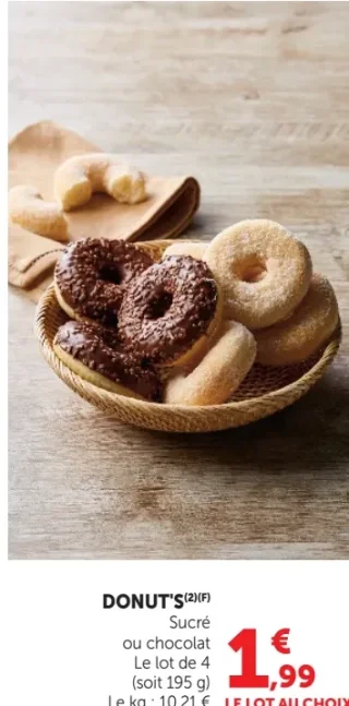 Donut's sucré ou chocolat