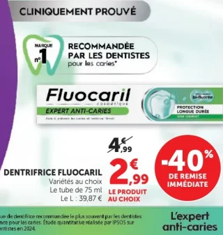 Dentifrice Fluocaril Variétés au choix