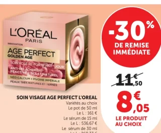 Soin Visage Age Perfect L'Oreal Golden Age