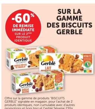 Gamme des Biscuits Gerblé