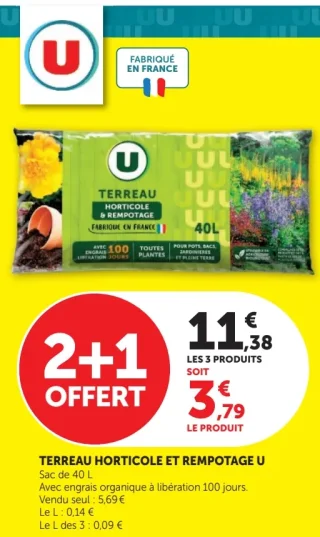 Terreau Horticole et Rempotage U 40L