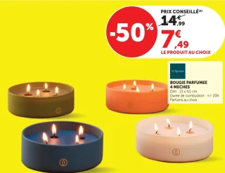 Spaas Bougie parfumée 4 mèches