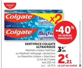 Dentifrice Colgate Ultrafreeze