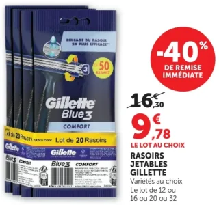 Rasoirs jetables Gillette Blue 3 Comfort