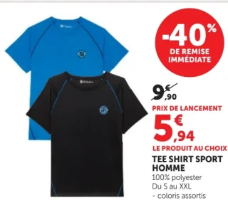 Tee shirt sport Homme U essentiel