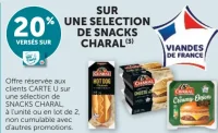Une sélection de snacks Charal