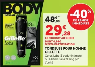Tondeuse pour homme Gillette Labs Corps ou à barbe sans fil King pro