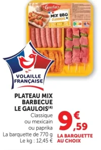 Plateau mix barbecue Le Gaulois