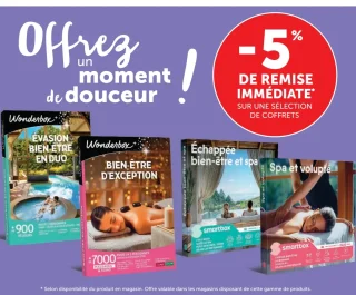 Sélection de coffrets Wonderbox / Smartbox
