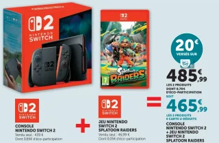 Console Nintendo Switch + Jeu Nintendo Switch Splatoon Raiders