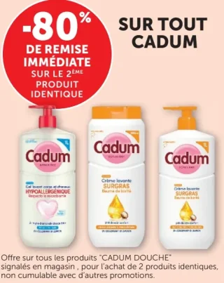 Gamme de douche Cadum