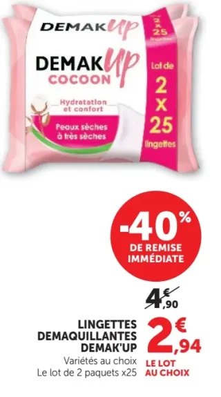 Lingettes démaquillantes Demak'up Cocoon