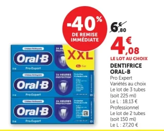DENTIFRICE ORAL-B Pro Expert Variétés au choix