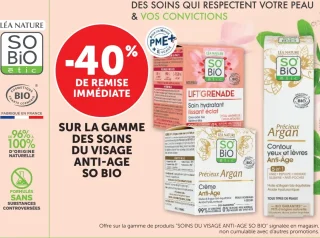 Gamme des soins du visage anti-âge SO'BiO étic LÉA NATURE