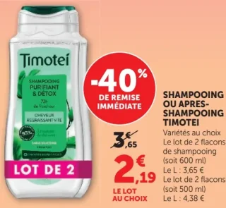 Shampooing ou Après-shampooing Timotei
