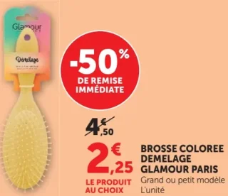 Brosse Colorée Démêlage Glamour Paris
