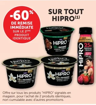 Gamme de produits laitiers HiPRO