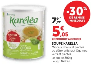 Soupe aux choux Minceur Karelea ou détox artichaut légumes verts et plantes