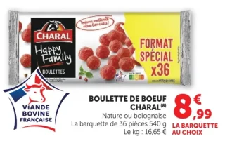 Boulette de boeuf Charal Happy Family