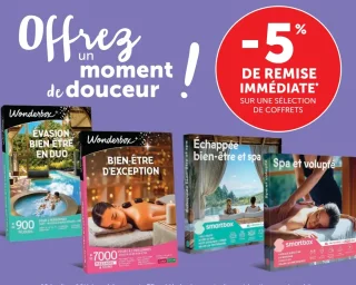 Coffrets cadeaux Wonderbox et Smartbox
