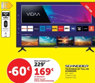 SCHNEIDER Téléviseur 40" FULL HD